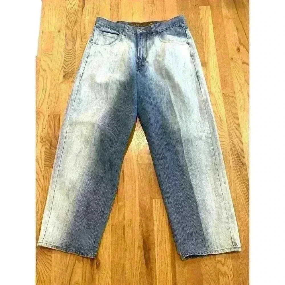 Men's Two-Tone Washed Blue Jeans